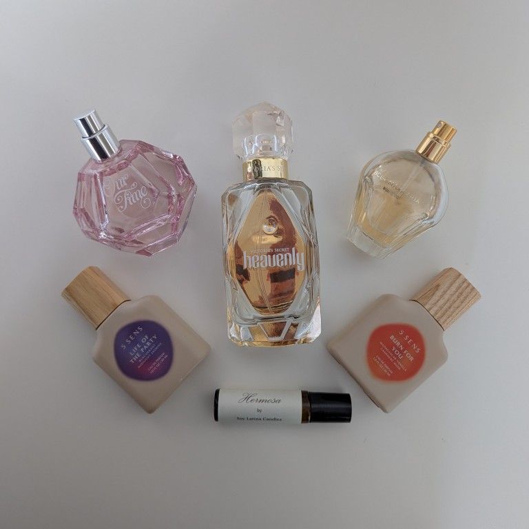 6 Women's Perfume Bundle, Victoria's Secret BCBG MAXAZRIA 5 Sens