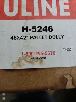 Pallet Dolly, Cap 4000 lb, 48x42, Aluminum