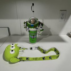 Toy Story buzz light year vintage Disney parks cup collection  Disney 100 Pixar Toy Story Alien Q Uncle Purse Zipper Pouch Crossbody