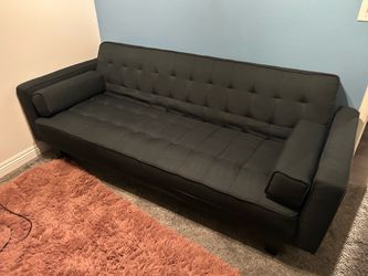 Blue futon couch