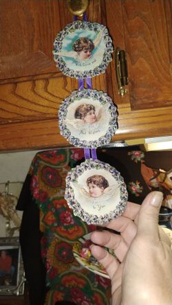 Vintage 1992 B. Shackman & Co Angel Paper Scrap Wall Hanger