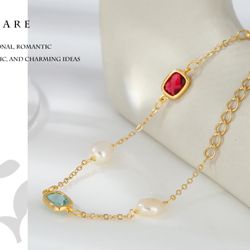 Fresh Pearls & cubic zircons Bracelet