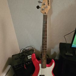 Peavey Milestone II bass, Gorilla GB-30 portable amp, tuner, amp cord set