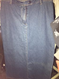 Woman’s Jean long skirt $3
