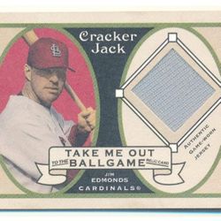 Super Nice Jim Edmonds Jersey Card In MINT CONDITION 