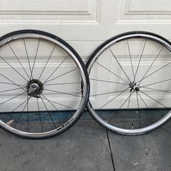 Set Of Two (2) Shimano Ultegra Aluminum Road Bike Rims With Tires