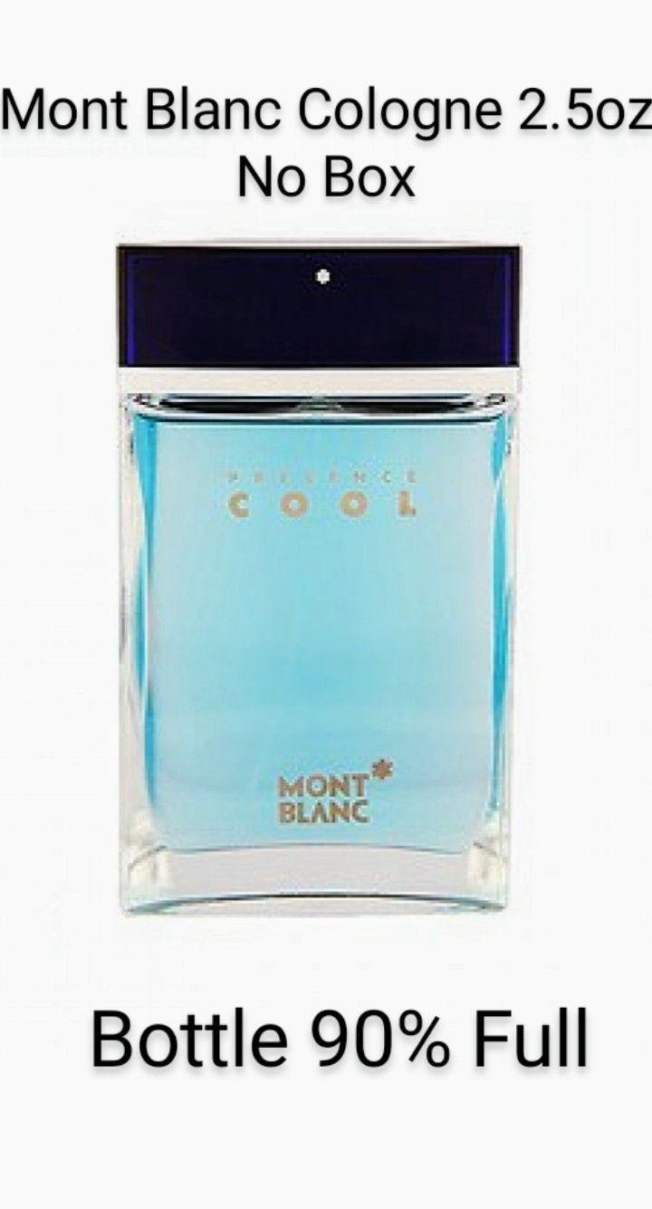 Mont Blanc/Presence Cool Cologne 2.5oz No Box Bottle 90% Full Asking $25 Price is Firm