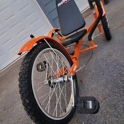 Mobizen Adult Tricycle Orange Reclining Sitting Bike  