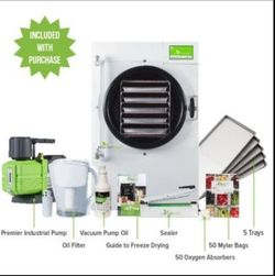 Harvest Right 5-Tray PRO Medium White Freeze Dryer with Premier Pump & Mylar Starter Kit

