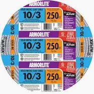 AMORLITE CABLE - 250 ft. 10-Gauge/3-Gauge Solid CU MC (Metal Clad)