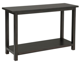 Black Console Table with Storage Shelf