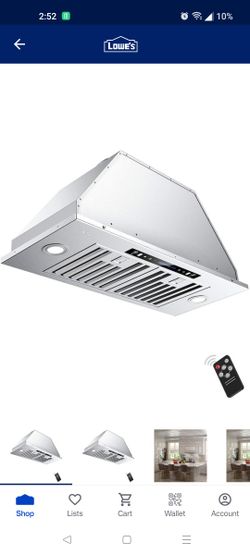 Range Hood 30in 900-CFM Ducted Stainless Steel Under Cabinet w/Charcoal Filter & Remote Control-New
