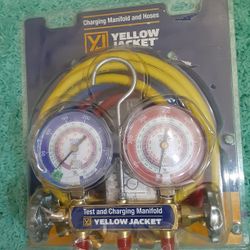 Yellow Jacket 42201 Series 41 Manifold, with 3-1/8" Gauges 