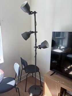 IKEA HEKTAR Floor Lamp 3-Spotlights Dark Gray
