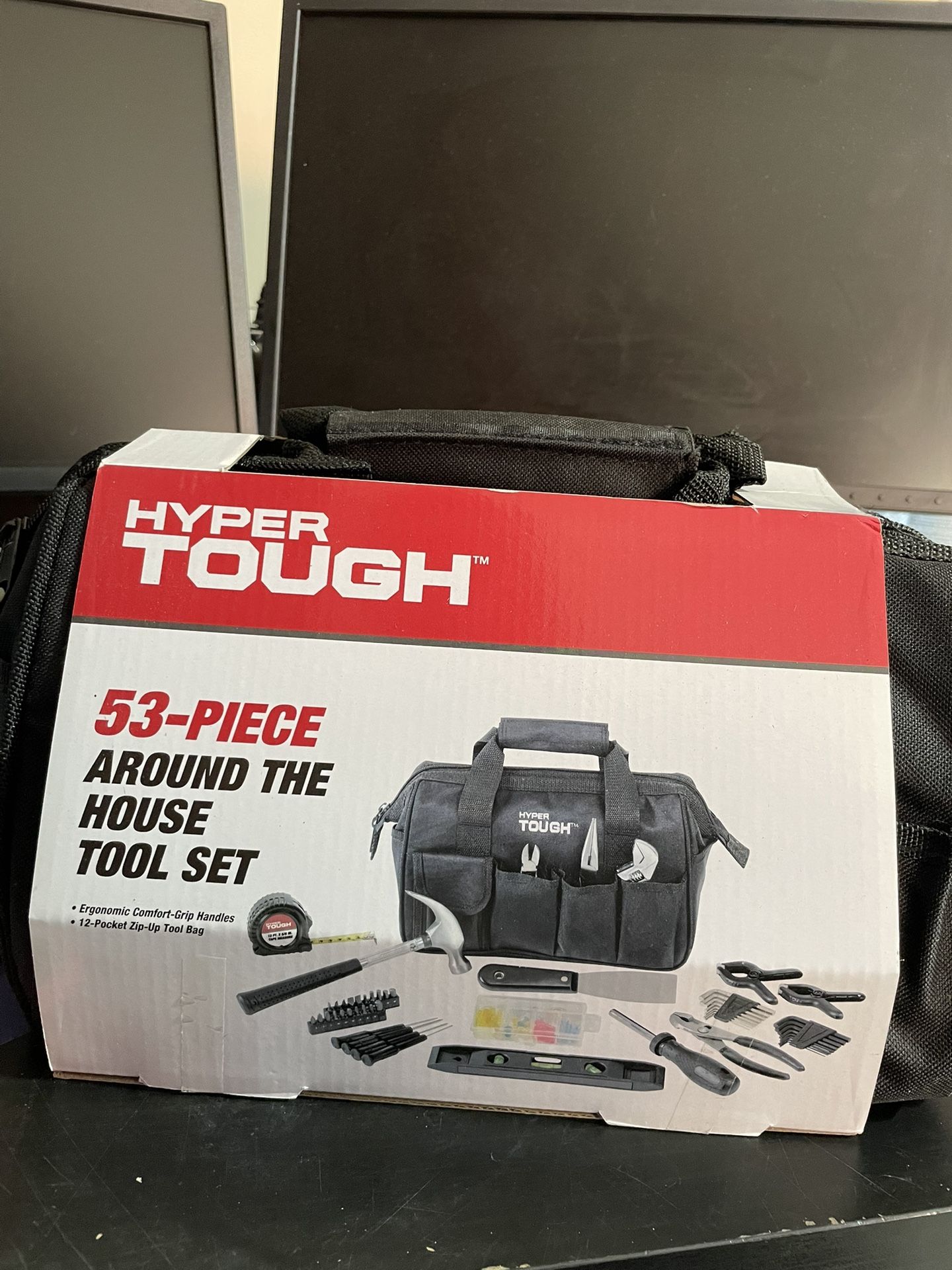 Brand New - Hyper Tough 53 Piece Black Household Tool Set