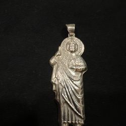925 Silver San Judas Pendant ( Firm  Price) 
