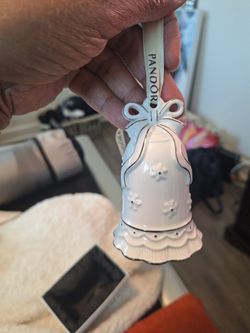 Pandora Porcelain Christmas Bell Ornament