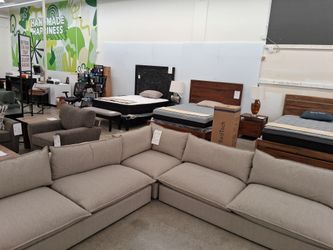 SLEEK RECYCLED MODULAR SECTIONAL IN TAUPE