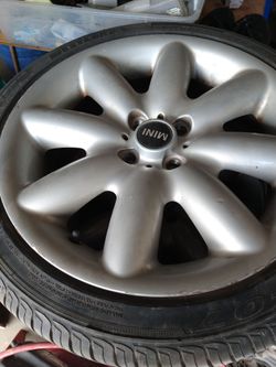 Tires set of 4 mini cuper tires with rims $ 180