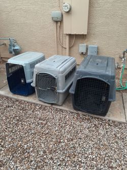3 different X-large Pet Dog Carrier Kennels $35-$45 each See All Photos Read Description