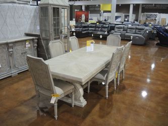 A.R.T. Furniture 8pc Dining Set - Parchment | Table And Chairs