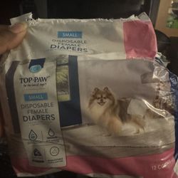 Disposable Female Diapers for small Dogs - Top paw Brand