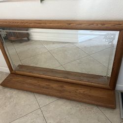 Wooden mirror 