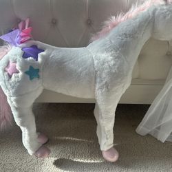 Melissa & Doug Giant Unicorn - Lifelike Plush Stuffed Animal