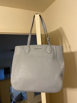 Michael  Kors Light Blue Leather Tote 
