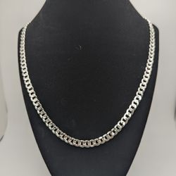  Solid Sterling 925 7mm Curb Chain Necklace 