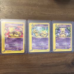 Alakazam, Kadabra, Abra 2002 Expedition Pokemon Cards