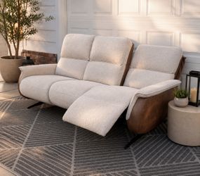 ✨ Luxury Off-White Dual Reclining Sofa | Modern Designer Style