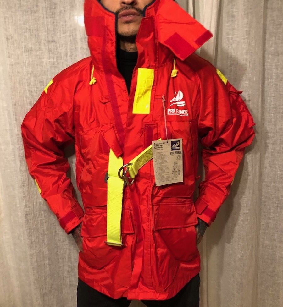 Pro Rainer Ocean Jacket Harness Float Vest Red Boating Sailing Jacket Coat