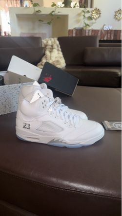 Brand New* Air Jordan 5 White Metallic