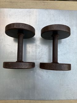 Pair of 25lb Cast Iron Dumbbells