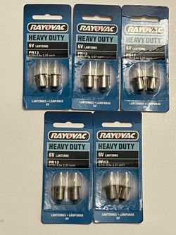 Rayovac PR13 Heavy Duty 6V Lantern Bulbs (2 bulbs per pack).