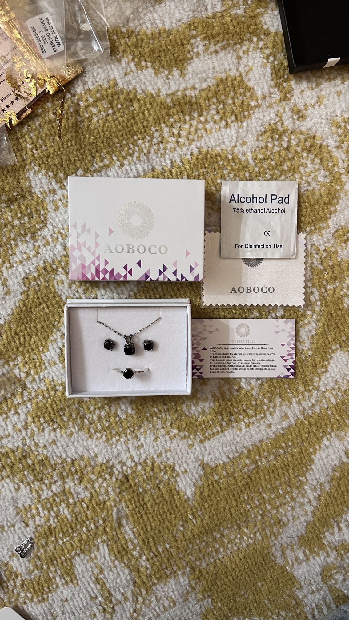 Sterling Silver & Onyx Jewelry Set