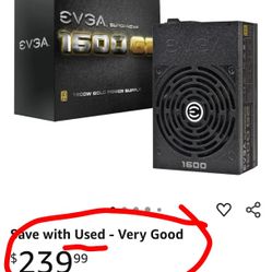 EVGA SuperNOVA 1600 G2 80+ GOLD, 1600W Fully Modular NVIDIA SLI and Crossfire Ready