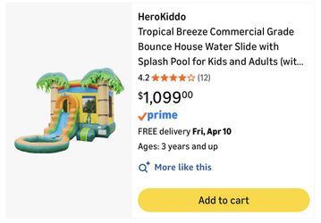 Like New Commercial Bounce House With Blower