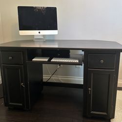 Ballard Design  Black Rubbed Desk 
