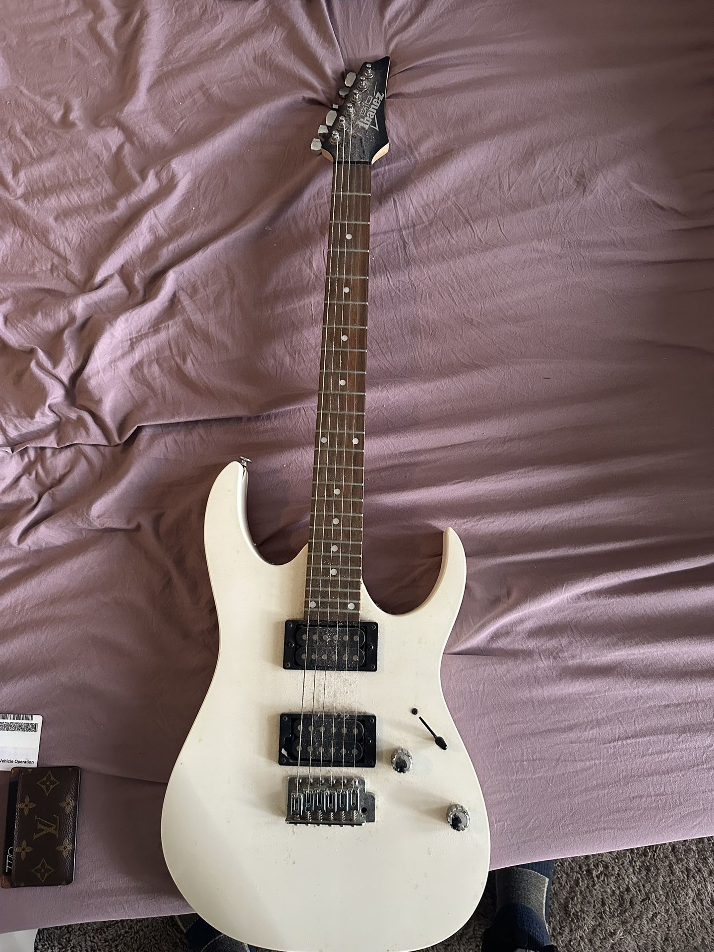 Ivory White Ibanez Guitar