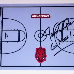 JOHN CALIPARI SIGNED AUTOGRAPH ARKANSAS RAZORBACKS COACH CLIPBOARD +INSC JSA COA