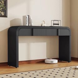 *BRAND NEW* Black Fluted Console Table with Drawers