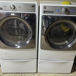 Washer And Steam Electric Dryer 