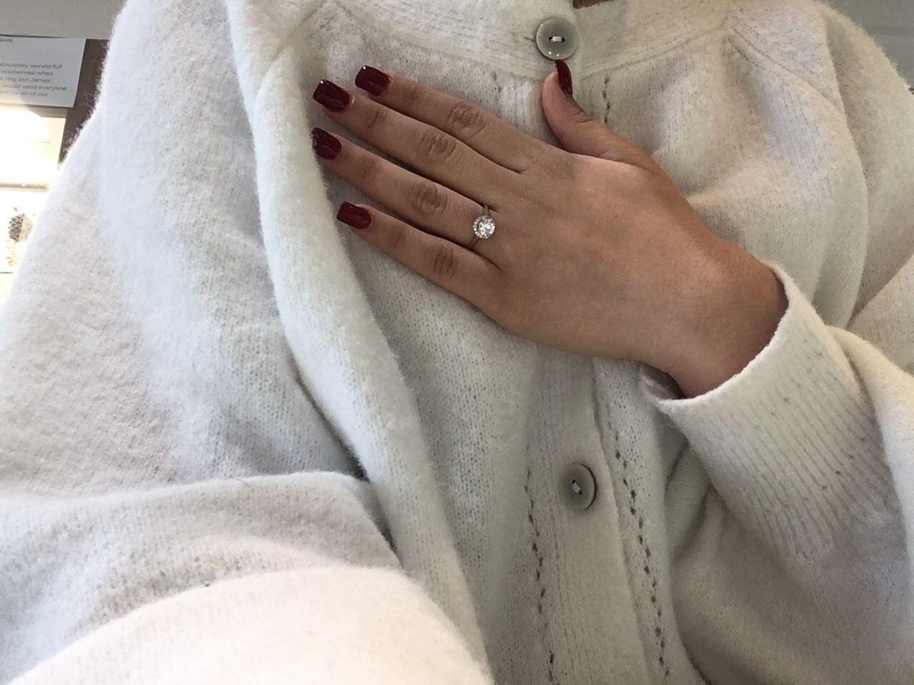 14 Karat, White, Gold, Round, Brilliant Diamond Halo Engagement Ring