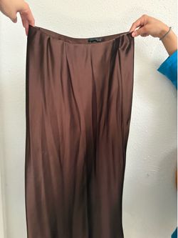 Brown Zara Satin Skirt