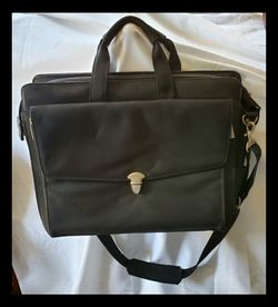 All purpose black cloth padded computer book bag $20