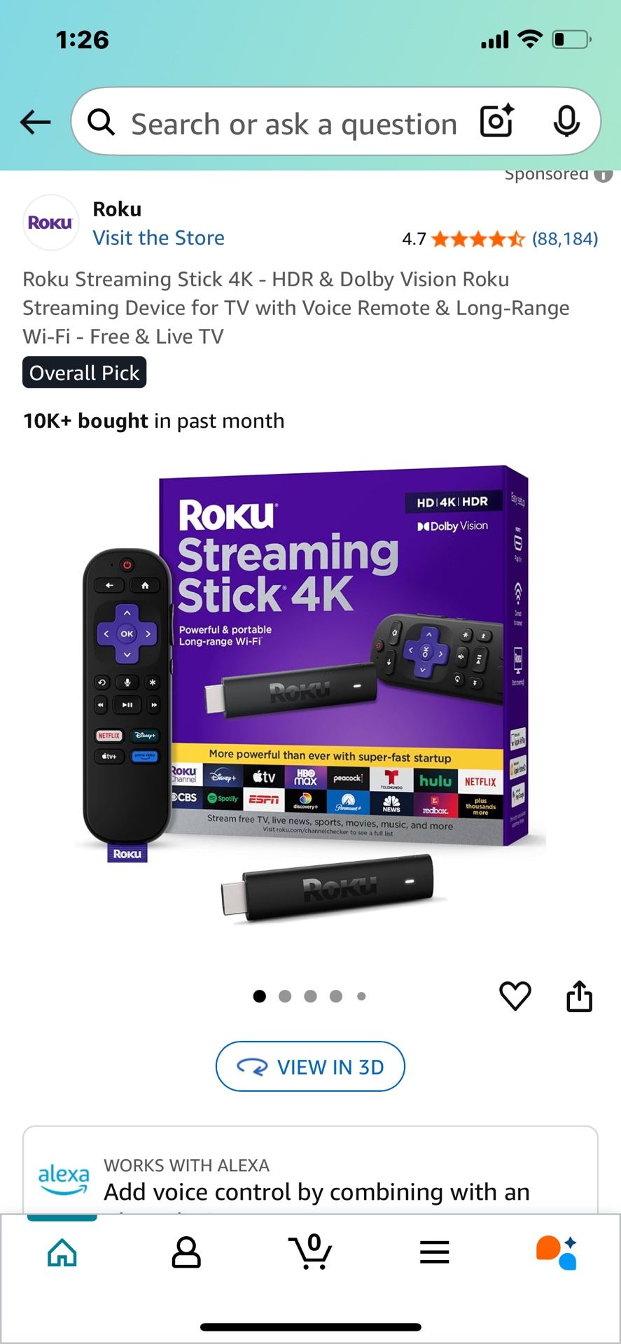 Roku Streaming Stick 4K Like New