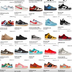 Nike Dunk, AF1, And Jordan’s  