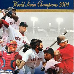 2004 Boston Red Sox World Series Folder And Pins